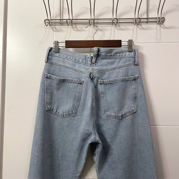 Agolde Light Blue Straight Leg Jeans - Picture 8 of 16